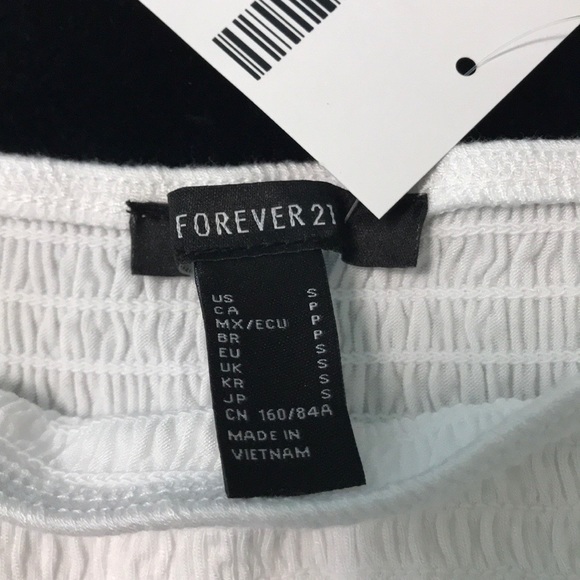 Forever 21 Ruffled Smocked Crop Top - Picture 2 of 3